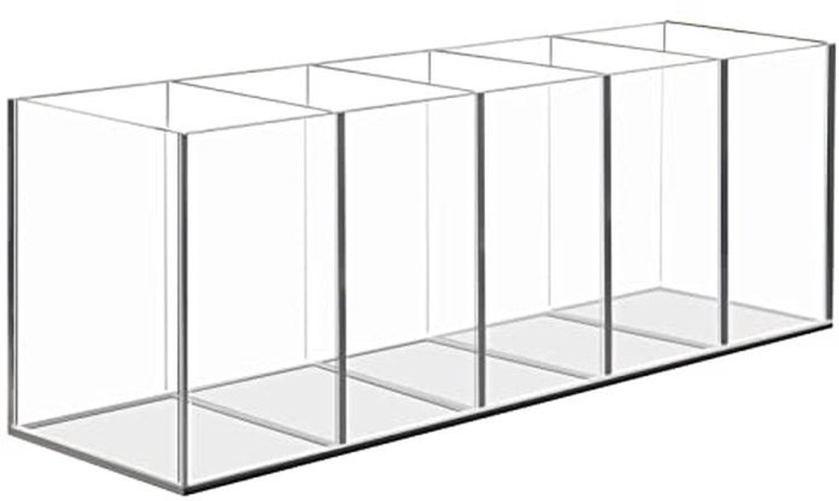 Acryl Pen Houder Met 5 Compartimenten - Desk Organizer Voor Briefpapier En Make-up