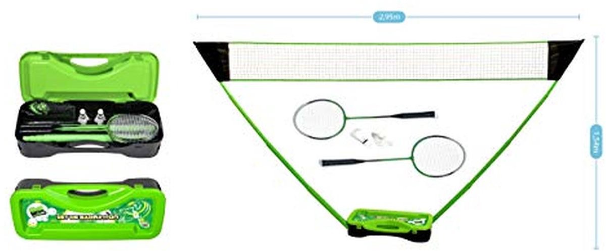 Complete Badmintonset met Net, Rackets en Tas - Ideaal voor Thuis en School
