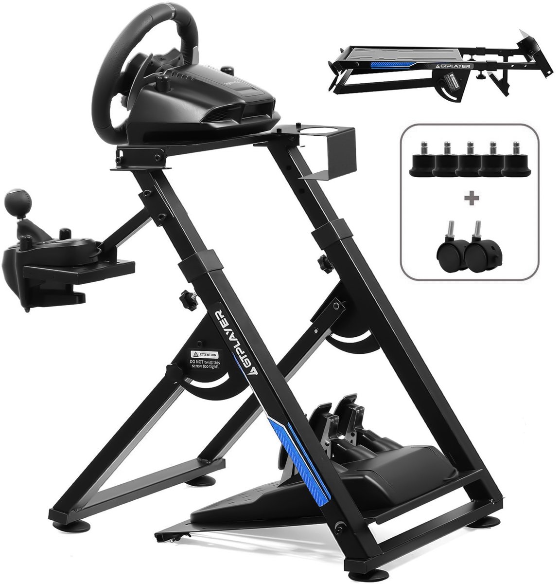 GTPLAYER - Race Simulator Stuursteun - Voor G29 G920 T300RS en Fanatec - Blauw