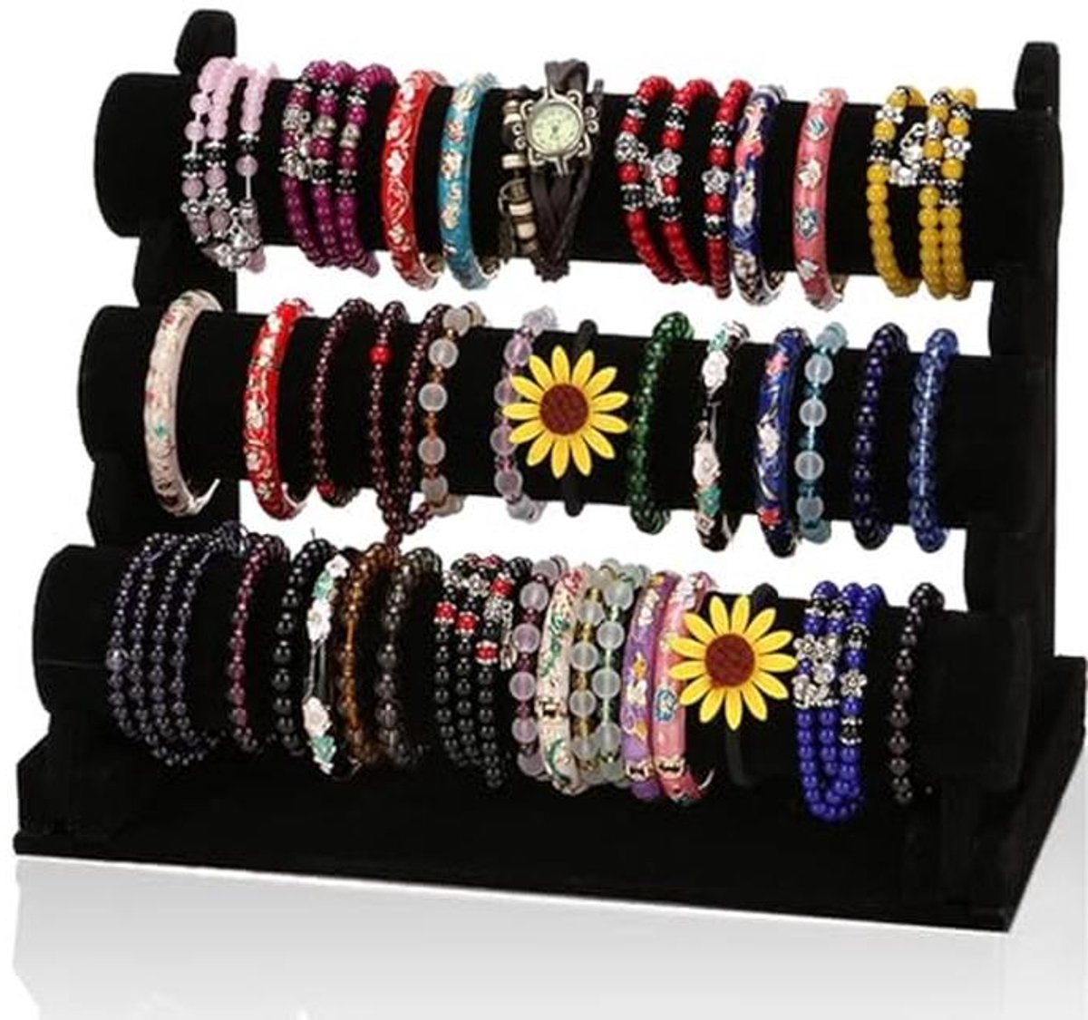 Fluwelen Sieraden Toren - Organizer voor Armbanden en Kettingen