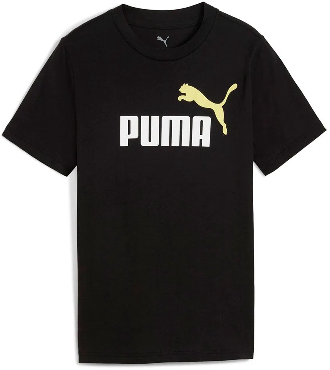 Puma Essentials 2 Graphics Nº1 Logo T-shirt Met Korte Mouwen 7-8 Years Jongen Zwart