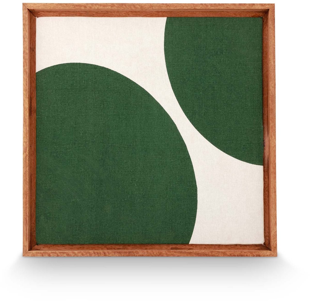 Wanddecoratie - Stippen - Ornament van Hout - Donkergroen - 45x45cm