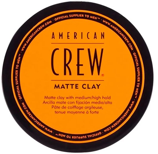 Zicht op de bovenkant van een pot American Crew Matte Clay.
