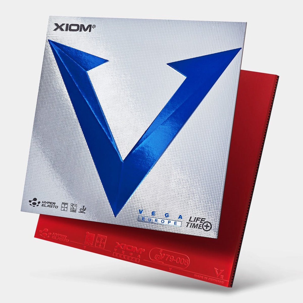 Xiom Vega Euro - Rood - 1.8 - Tafeltennis Rubbers