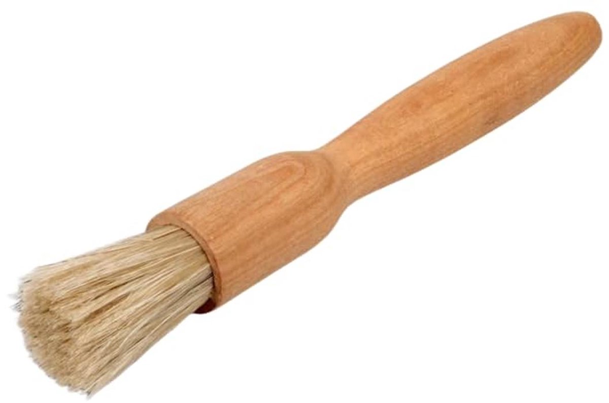 Huishoudelijke borstel van kersenhout met geolied handvat - 2,5 cm breed, 18 cm lang