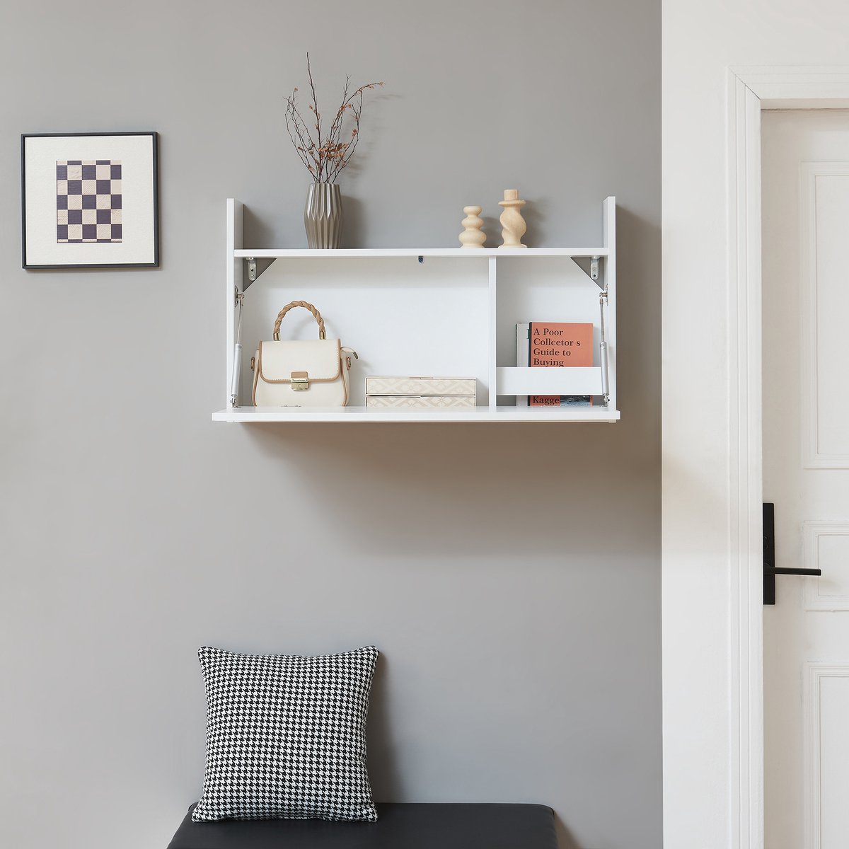 Klaptafel Rautalampi wandbureau voor wandmontage wit [en.casa]