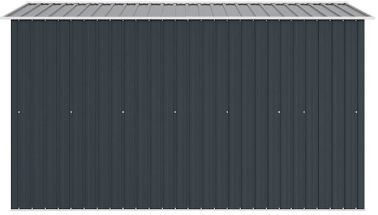 vidaXL - Tuinschuur - 257x298x178 - cm - metaal - antracietkleurig
