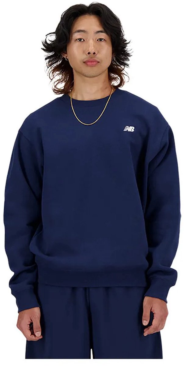 New Balance Sport Essentials Fleece Crew Heren Trui Blauw