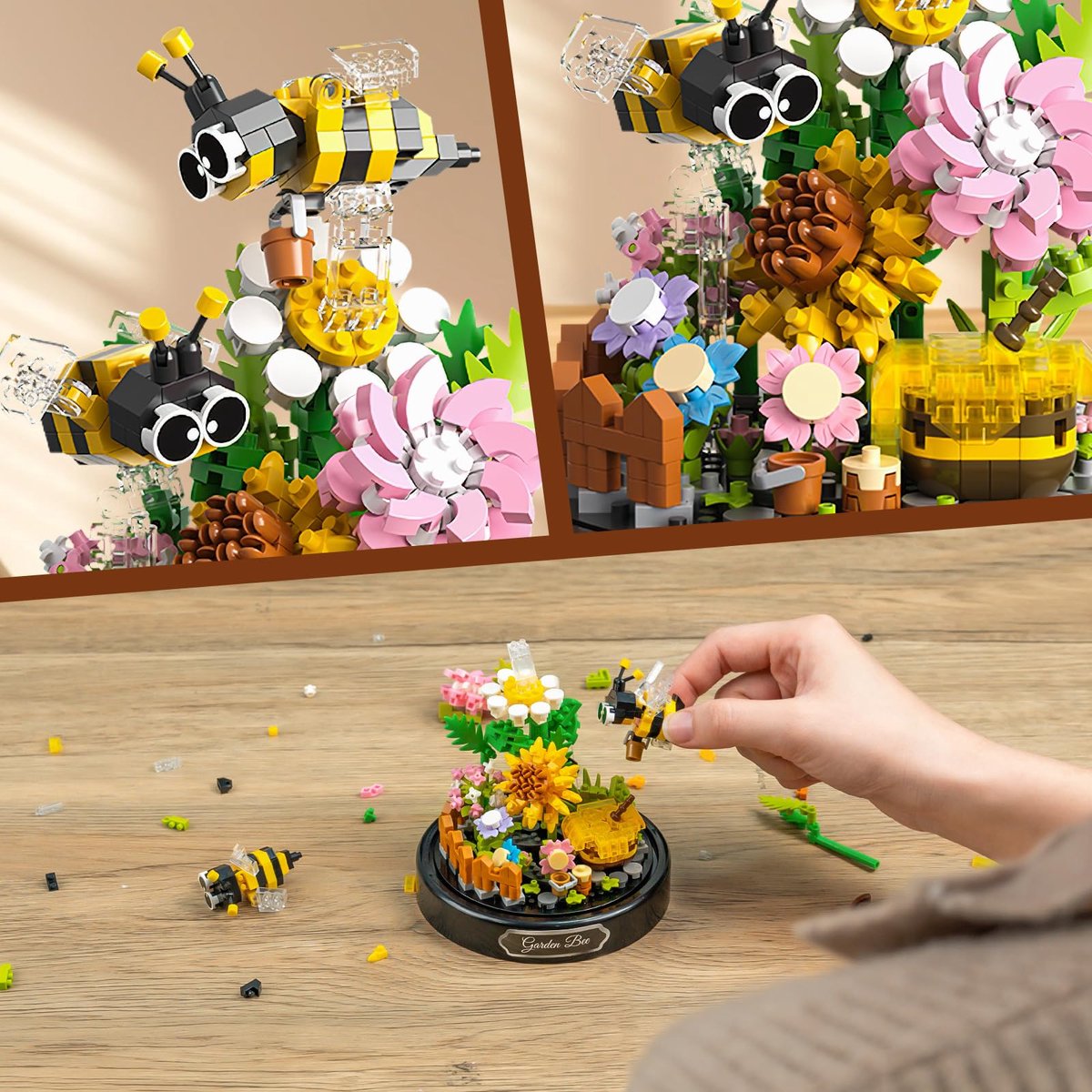 Namajunas - Mini Kunstbloemen Boeket - Bloemenboeket in Stolp - Bouwsets Volwassenen - Botanical Flowers Collection - Botanical Bloemen - Bouwsets - Niet geschikt voor LEGO - Bij - Decoratie voor Huis, Cadeau, Pasen, Moederdag — cadeau in Spellen & Speelgoed - foto 5