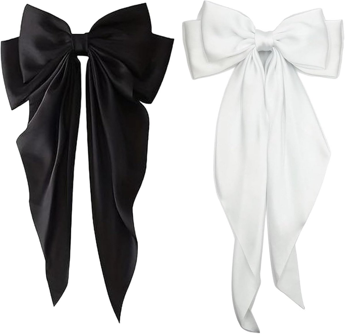 Grote strik haarclips voor dames en meisjes - 2 stuks