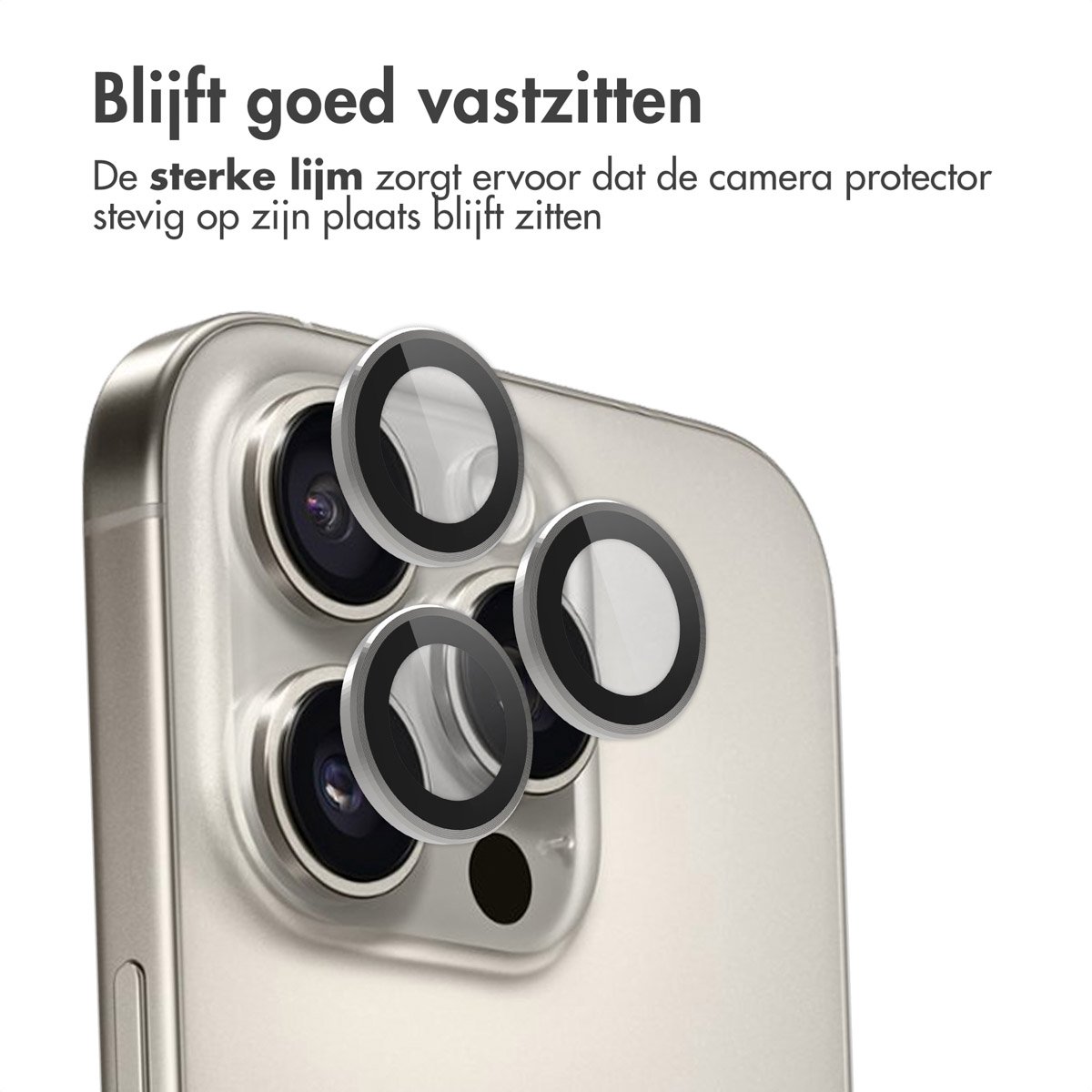imoshion Camera Lens Protector - Geschikt voor Apple iPhone 16 Pro Max / 16 Pro - 2 Pack - Natural Titanium — cadeau in Cadeau-ideeën - foto 3