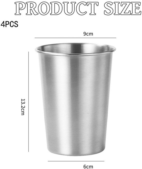 4 stuks - Geïsoleerde mok van roestvrij staal - Stapelbare metalen mokken - Koffiemok - Metalen mok - Mokken van roestvrij staal - Kampeermokken - Koffiemokken van roestvrij staal - 500ml - Geschikt voor verjaardagen, picknicks, feesten — afbeelding 5