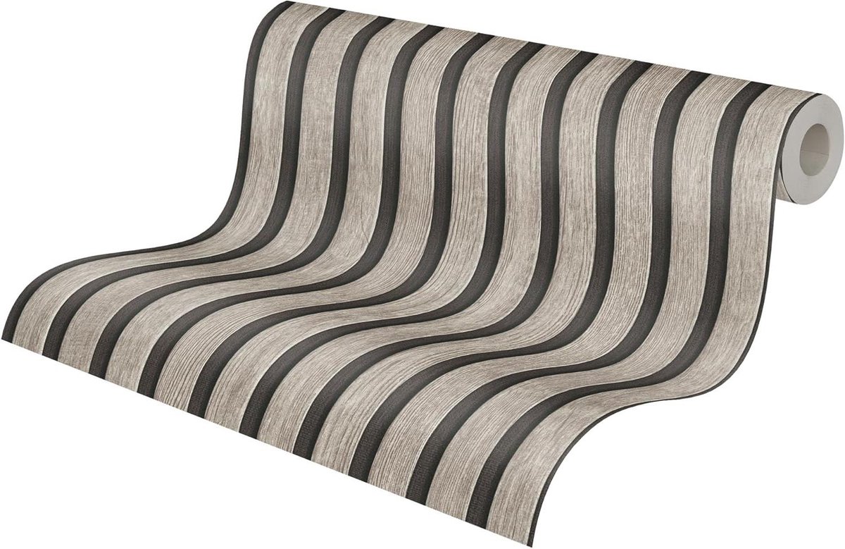 Provento - Akoestische 3D wandpanelen, grijs en zwart, houten latten, 10,05 m x 0,53 m, Duits fabricaat