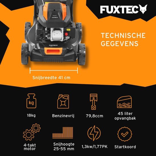 Benzine Grasmaaier 40cm - 1,3kW - Lichtgewicht en Compact — afbeelding 3