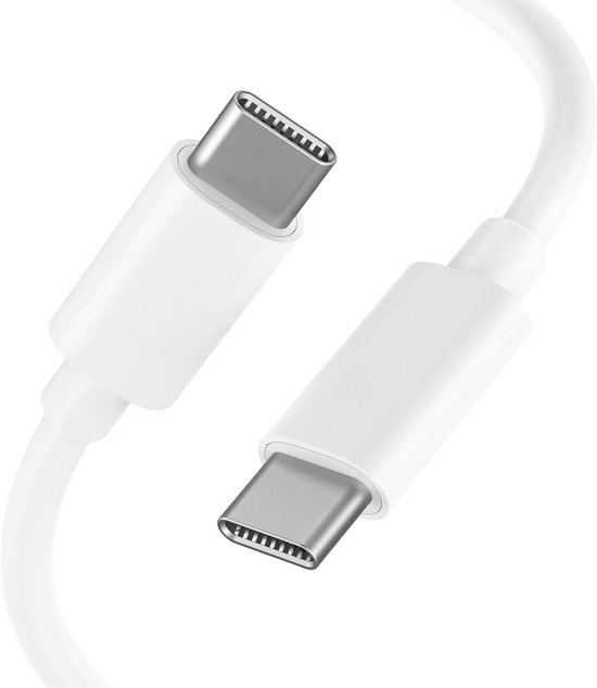 Oplaadkabel van 1 meter – USB-C naar USB-C – Ultra-sterke en flexibele snellaadkabel – USB Type C-kabel compatibel met Android-smartphones, Samsung Galaxy S24/S23/S22/S21/S20, A54, A34, A14, Note 20, Z Flip, Z Fold