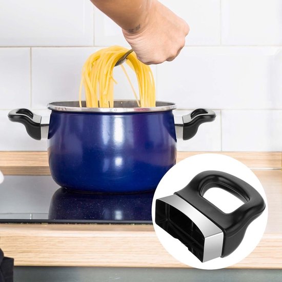 2 handgrepen - Zijhandgreep - Universele handgreep - Aluminiumlegering - Vervangbaar - Afmeting 7*6,5 cm - Geschikt voor snelkookpannen, steelpannen, enz. - Zwart — afbeelding 4