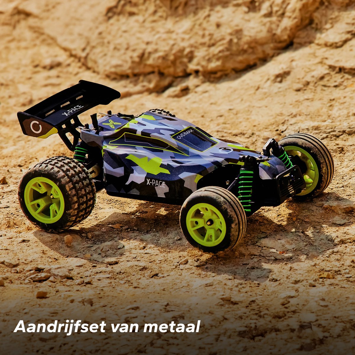 Overmax X-Pace - Bestuurbare Auto - 2 accu’s - 30 km/u - 4x4 - 1:18 - Bereik 100m - Onafhankelijke vering - LED’s - Offroad RC Auto Volwassenen & Kinderen - Afstandsbestuurbare Auto voor Buiten — afbeelding 17