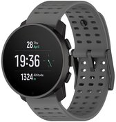 Siliconen bandje - geschikt voor Suunto 9 Peak (Pro) / Vertical / Race (2) / Run - band met gespsluiting en gaatjes - grijs