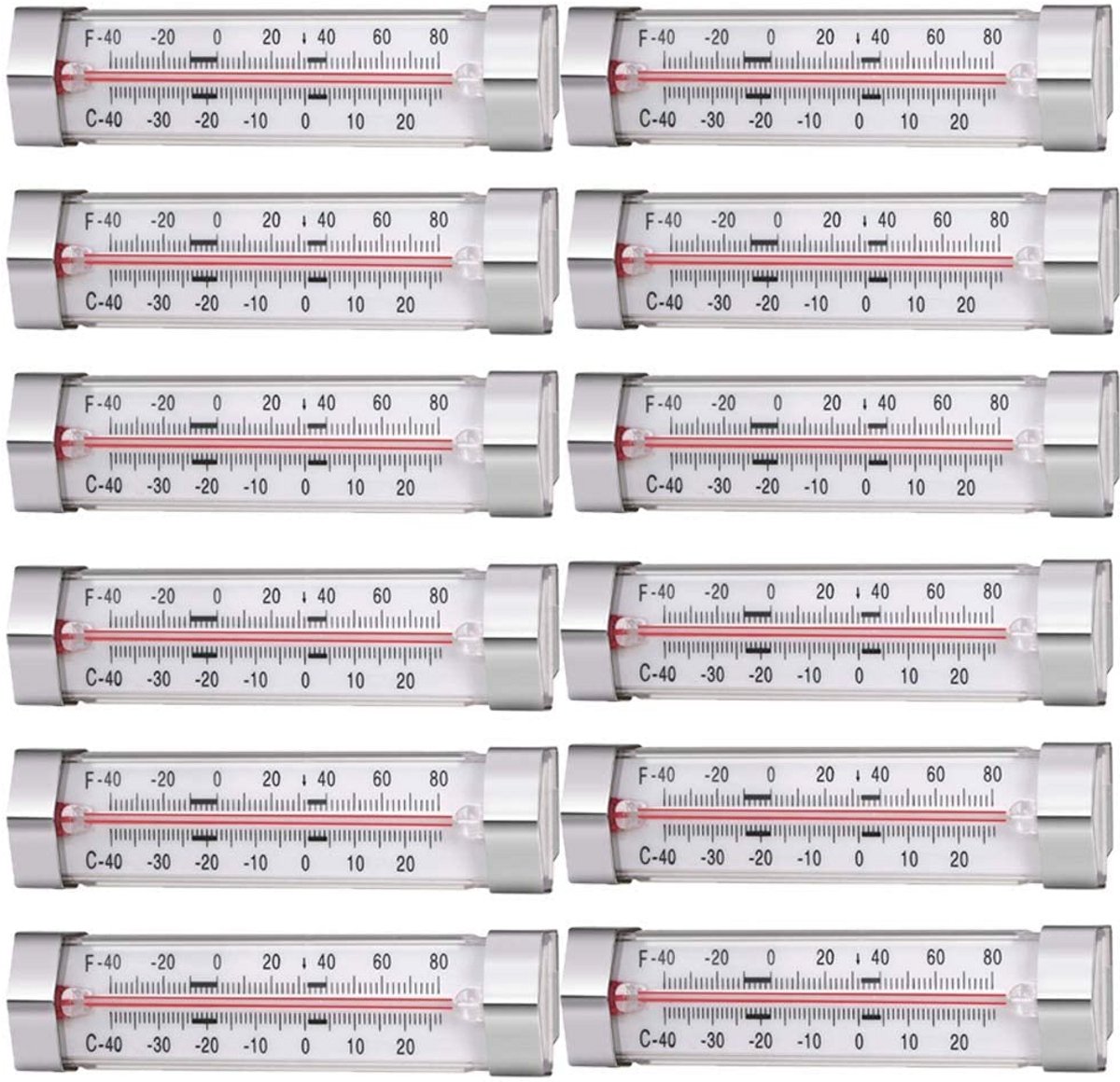 Thermometer Set voor Koelkast en Vriezer - 12 Stuks