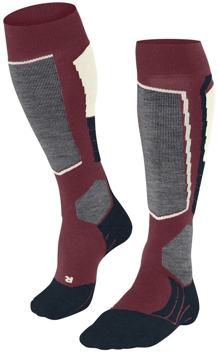Damen SK2 warm dik wol functioneel materiaal skisokken dames infra Rood