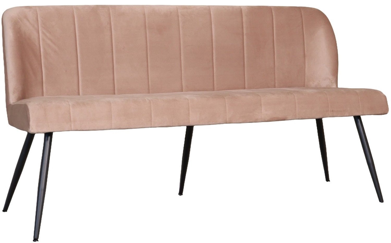 Lizzely Garden & Living Eetkamerbank 160cm Sally velvet champagne eetbank