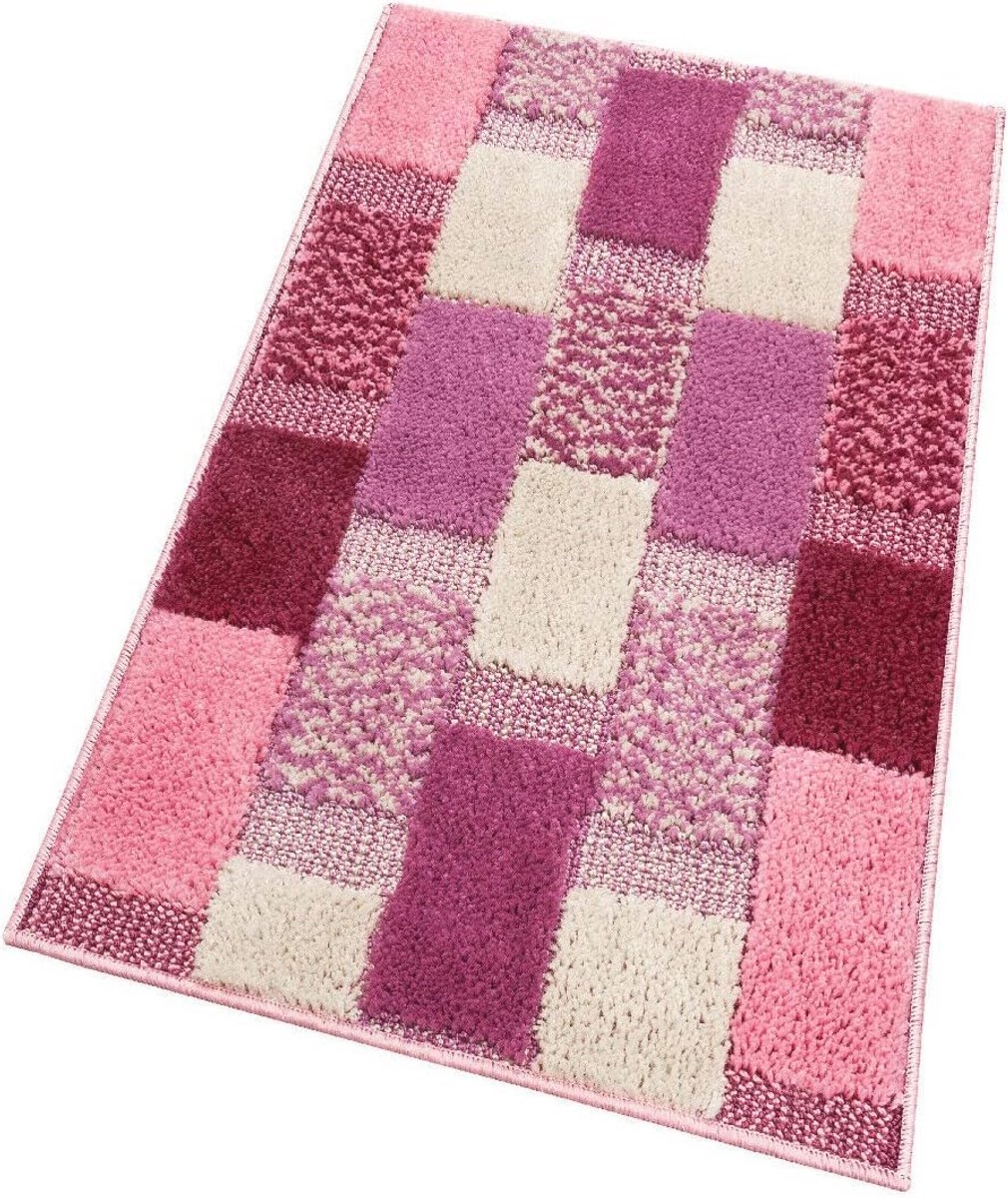 Zachte antislip badmat - absorberend en comfortabel, paars, 60 x 160 cm