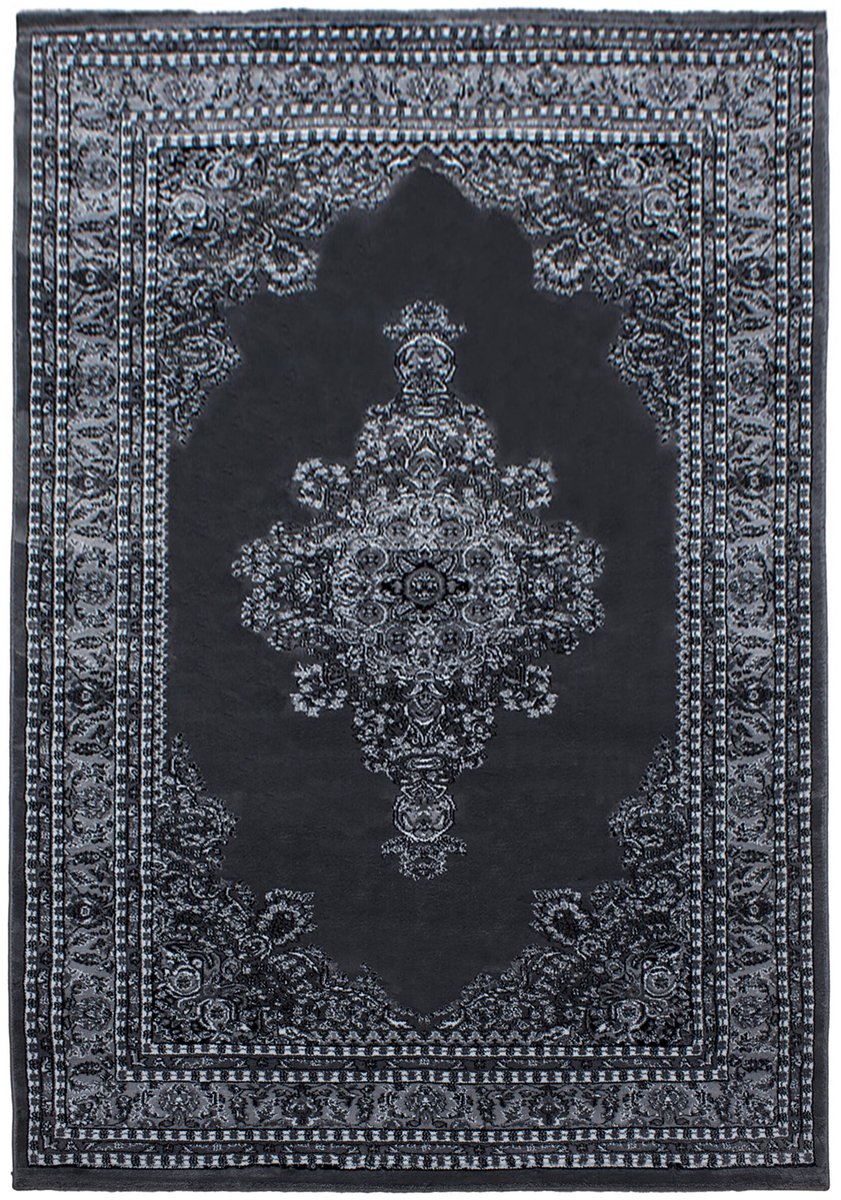 Varamin – Klassiek Vloerkleed – Grijs – Laagpolig & Oosters Design