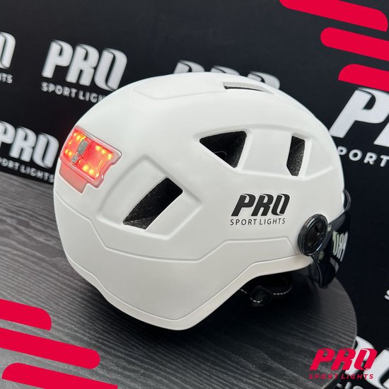 Casque de vélo Adultes Speed ​​Pedelec avec visière et Cache-oreilles - Wit - Taille L - NTA8776