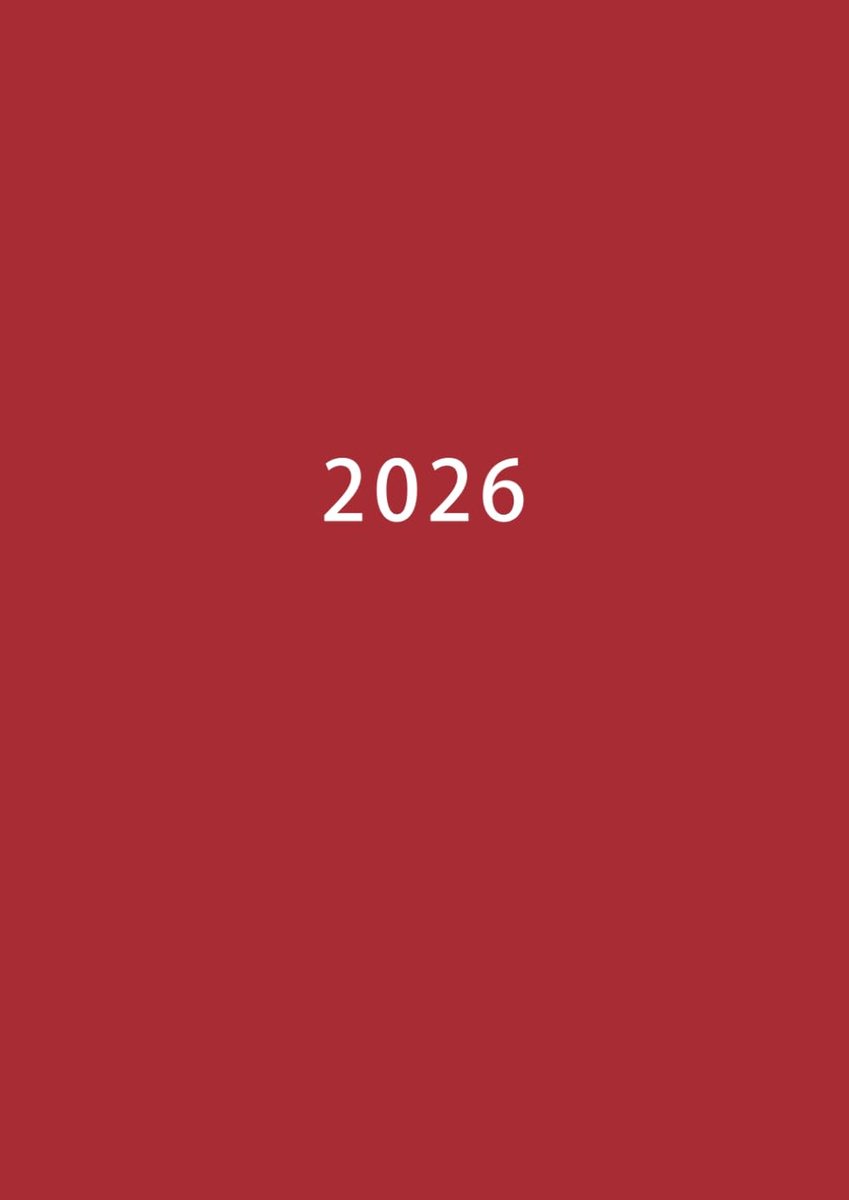 IMPERATORIS® Agenda/Planner/Weekplanner 2026 A4 - Voor Volwassenen en Kinderen - Rood