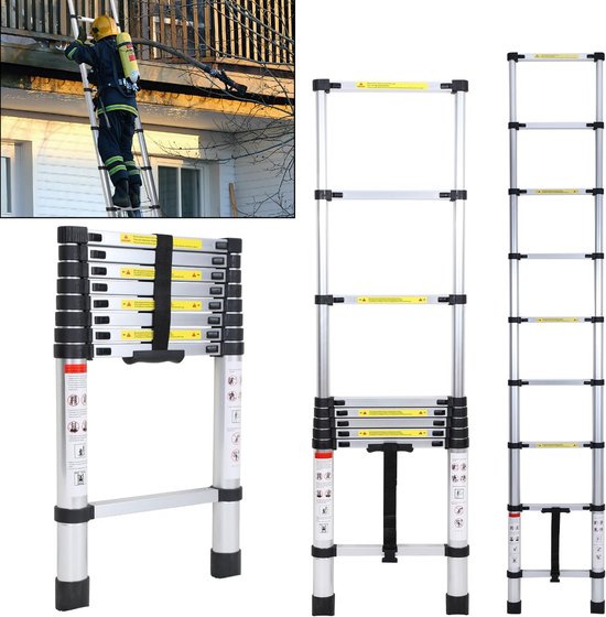 Batavia Telescoopladder Giraffe Air - Lichtgewicht – Antislip – Max. lengte 3,81m