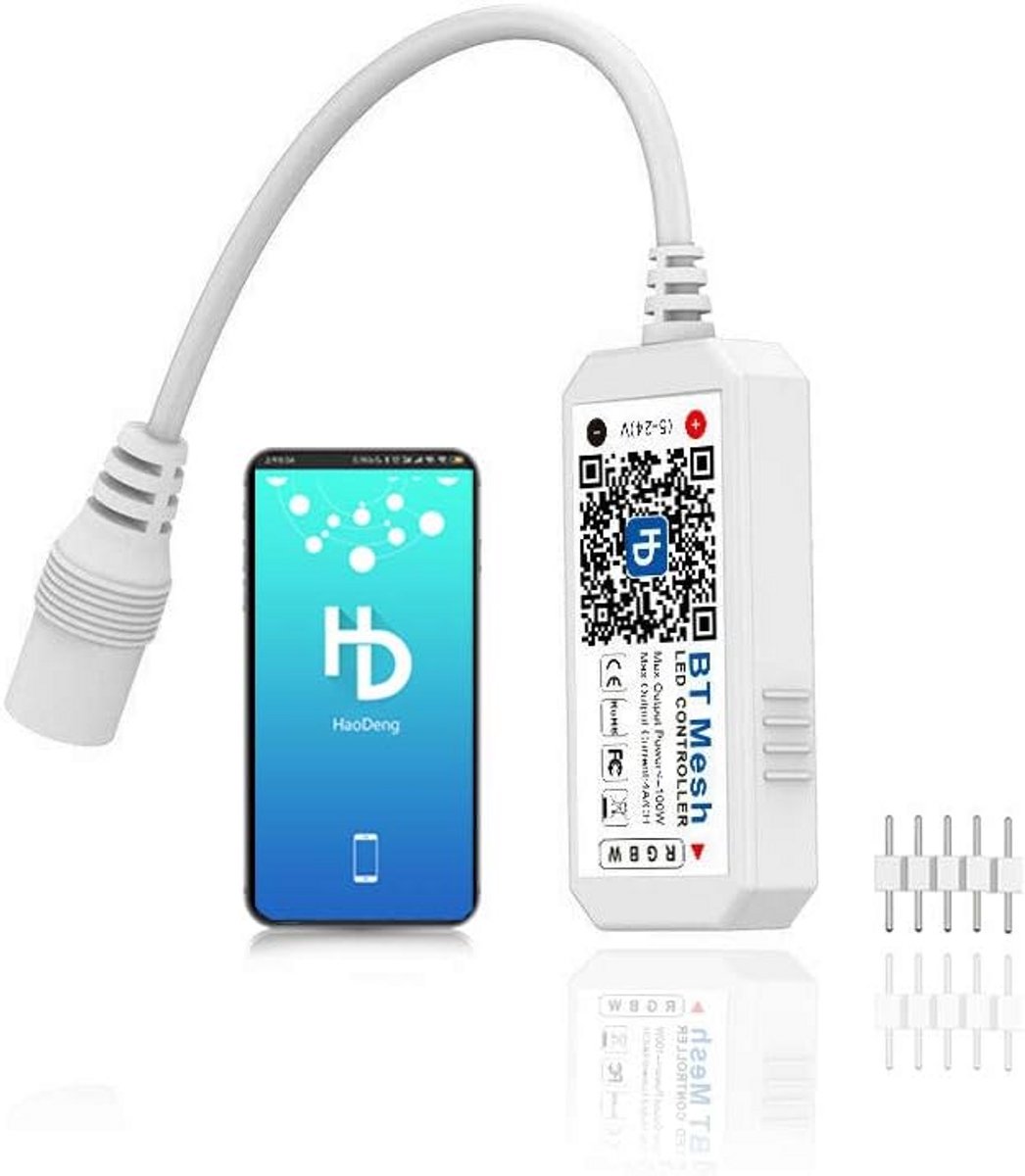 Slimme RGBW Bluetooth Controller voor Ledstrips met App-Besturing
