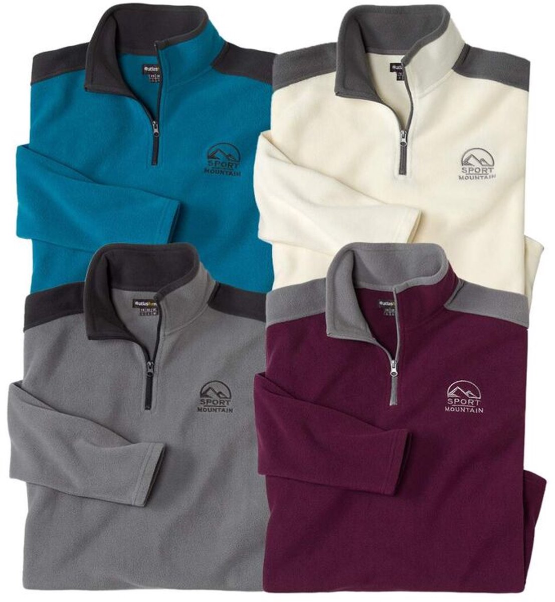 ATLAS FOR MEN - 4-pack X-TREM microfleece truien by Atlas For Men - Heren - Verkrijgbaar in grote maten - 5XL