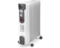 Olie Radiator Elektrisch 1500W met Ventilatorfunctie en Timer - Stille en Constante Verwarming