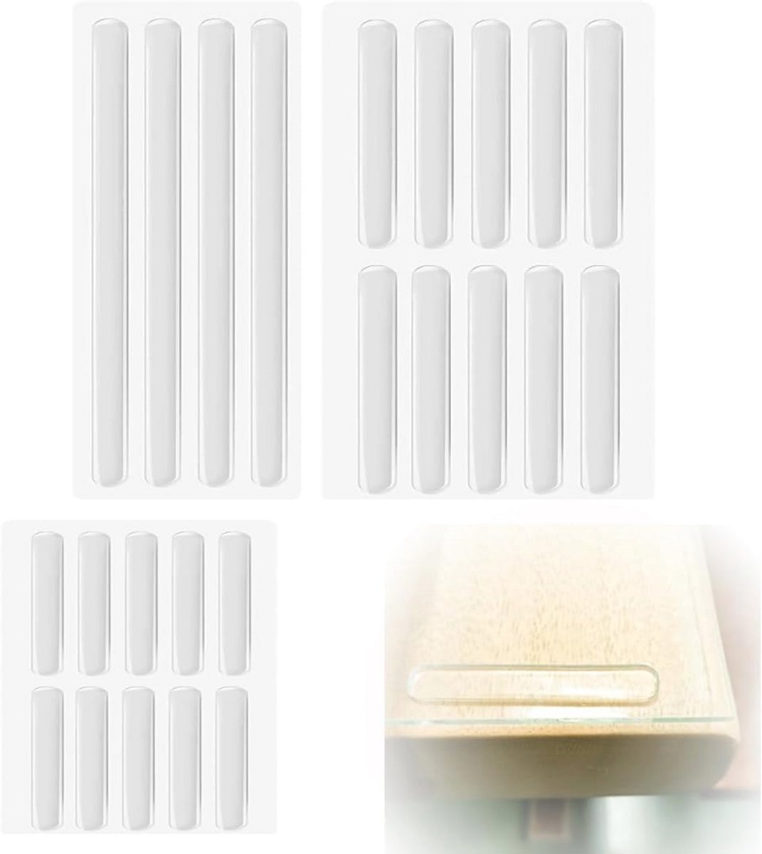 Transparante siliconen voetjes - 48 zelfklevende elastische pads voor meubels