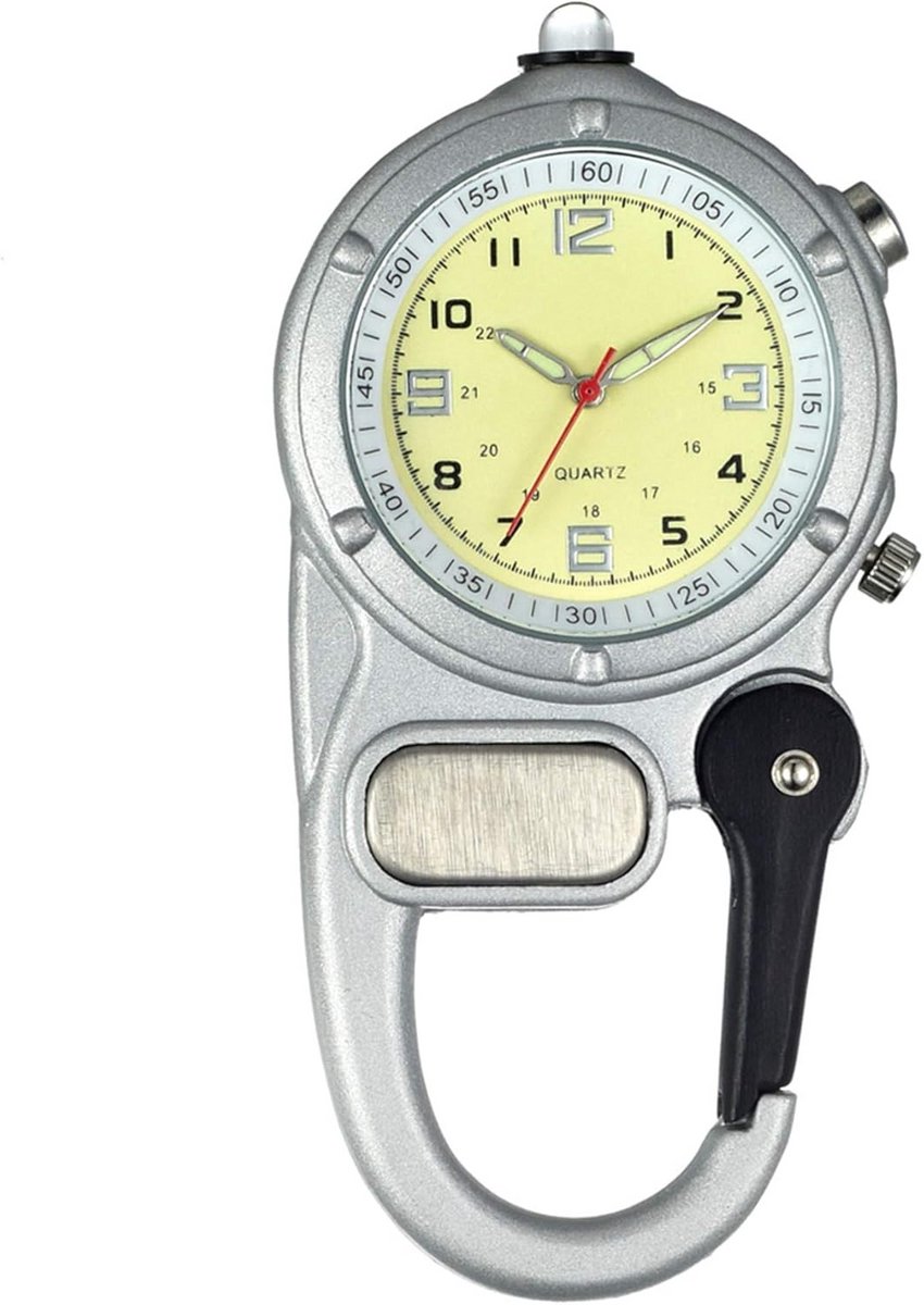 Clip-on Quartz Rugzakhorloge met Lichtgevende Wijzers voor Artsen, Verpleegkundigen en Outdoor Activiteiten