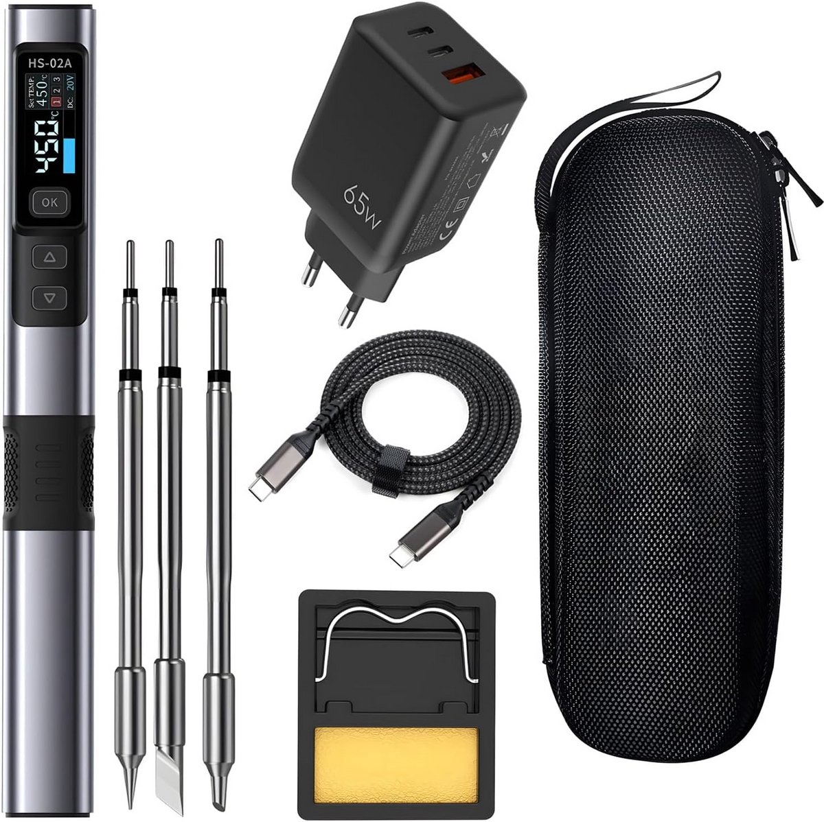 Professionele Soldeerbout Set met Digitaal Display | 65W/100W PD/DC Instelbare Temperatuur