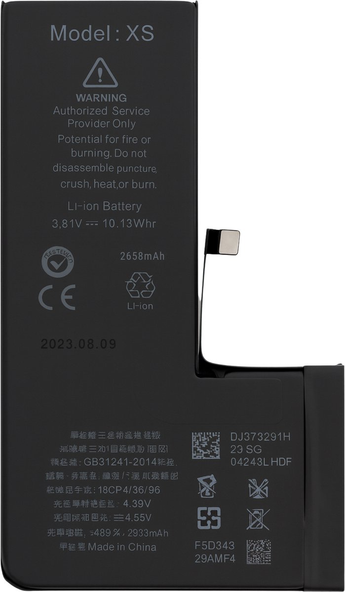 Batterij voor iPhone XS - Vervangende batterij 2658 mAh lithium-ion