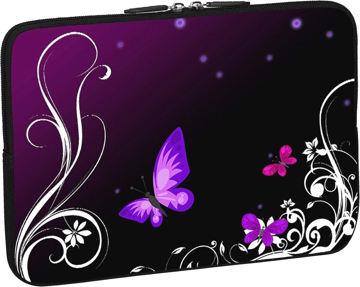 Beschermhoes voor Notebook 10,1-17,3 inch - Paarse Vlinder