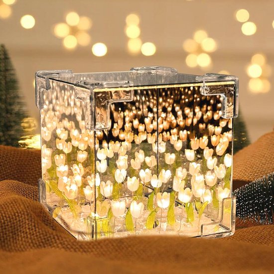 LED Nachtlampje - Tulpen Decoratie voor Thuis, Esthetische Bloemenlamp voor Koppels en Kinderen — afbeelding 4