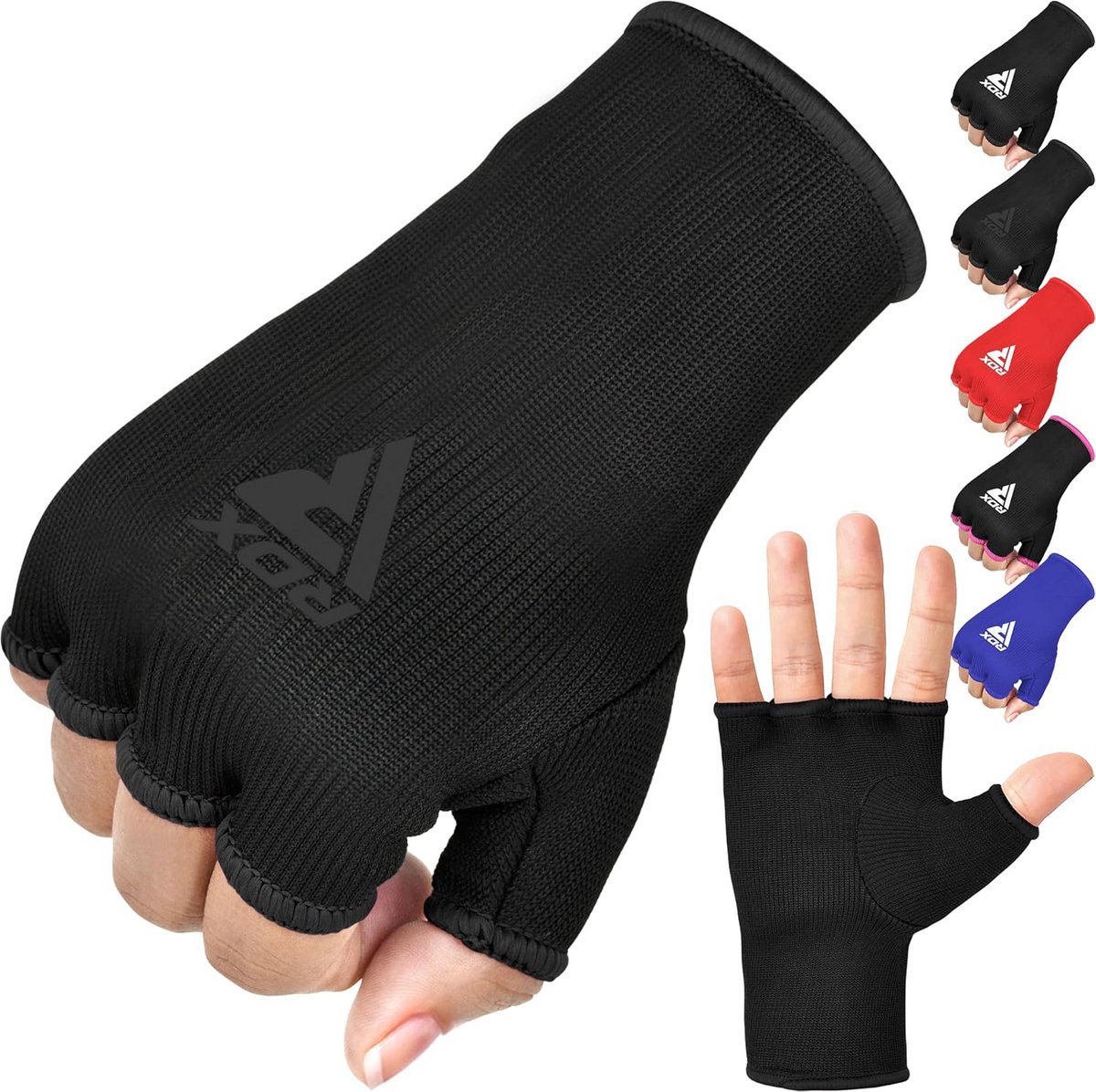 Boksen Hand Wraps Binnenhandschoenen voor Mannen en Vrouwen - Elastische Bandages met Halve Vinger voor MMA en Kickboksen