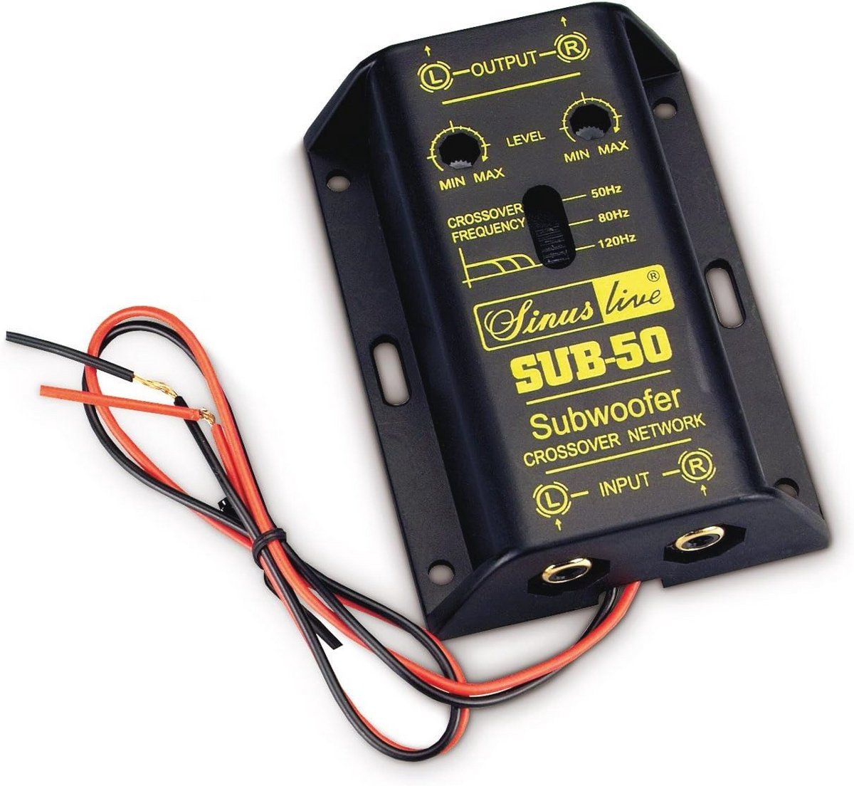 Actieve Subwoofer 50W 2-kanaals met Crossover en Regelbare Gevoeligheid - Zwart