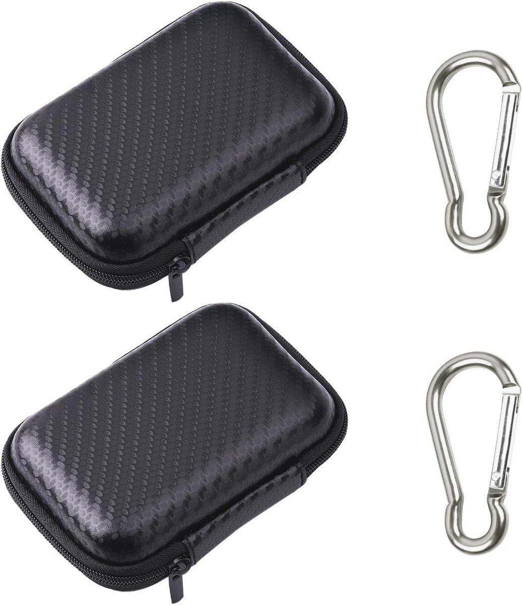 Draagbare kabelbox met karabijnhaak en opbergtas voor oplaadkabels