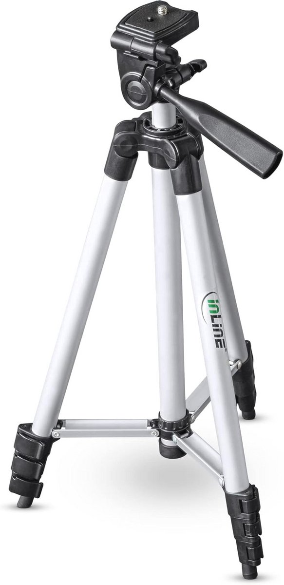 Aluminium Statief voor Digitale Camera's en Videocamera's - Max. Hoogte 1.3 m, Zwart/Zilver