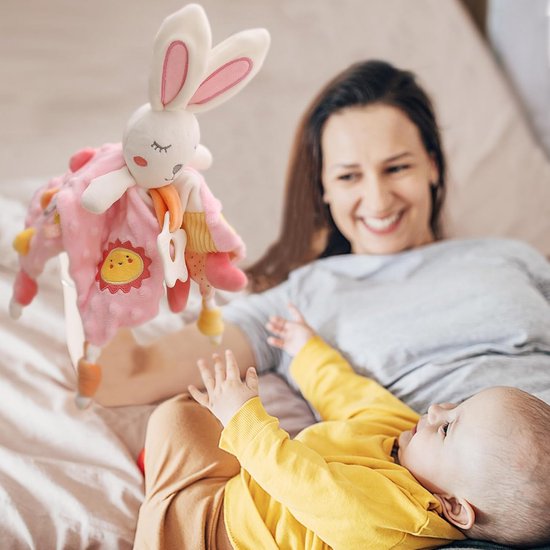 Luxe Houten Kraamcadeau Set voor Pasgeborenen, 8-delig met Knuffeldoek en Rammelaar van Bizzliss — afbeelding 2