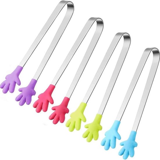 4 stuks ijstang suikerklontjes tang, mini serveertang, roestvrijstalen