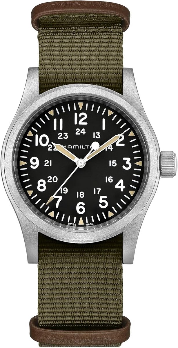 Automatisch Herenhorloge 38mm Groen Textielband - Robuust Stijlvol