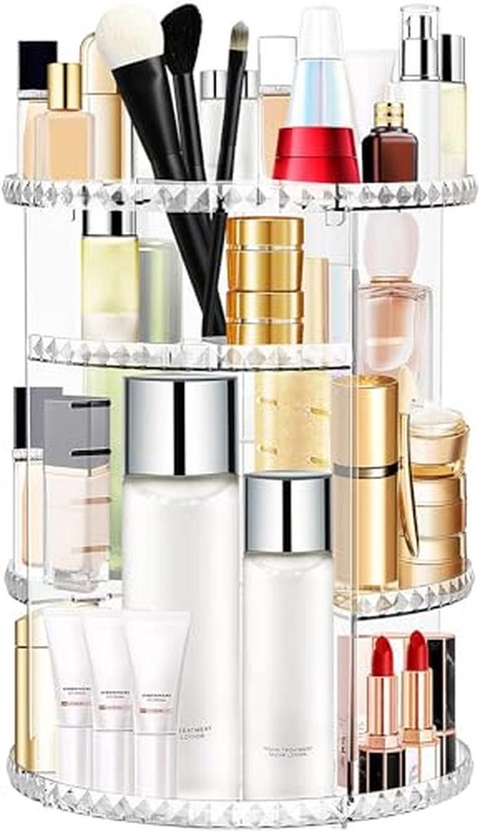 Draaibare make-up organizer met verstelbare rotatie en multifunctioneel ontwerp