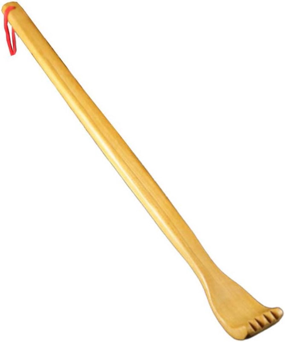 Houten rugkrabber voor rug-, hoofd- en hoofdhuidmassage, meer dan 42 cm
