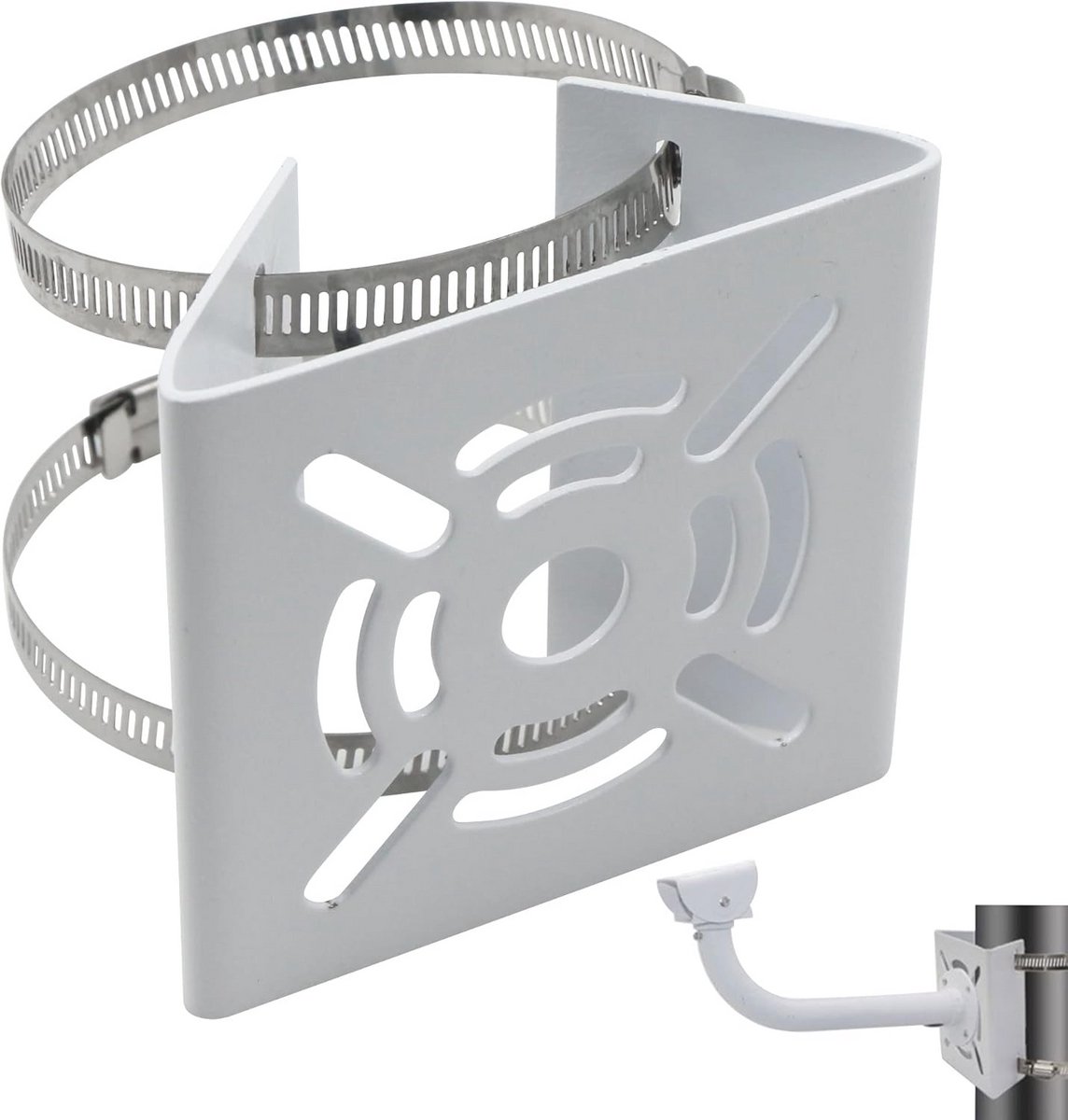 Universele Metalen Houder voor CCTV-camera's met Verticale Stang en Hoekhouder