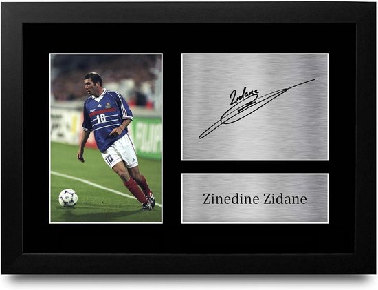 Photo Dédicacée De Zinédine Zidane - Format 7x5 - Idée Cadeau